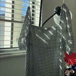 ZARA B&W off the shoulder dress